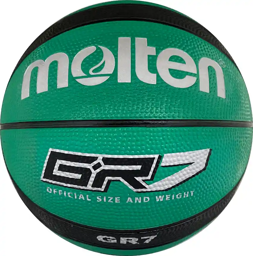 Balón De Baloncesto #7 Molten Bgr7 12 Paneles, En Caucho/ Verde-negro-gk
