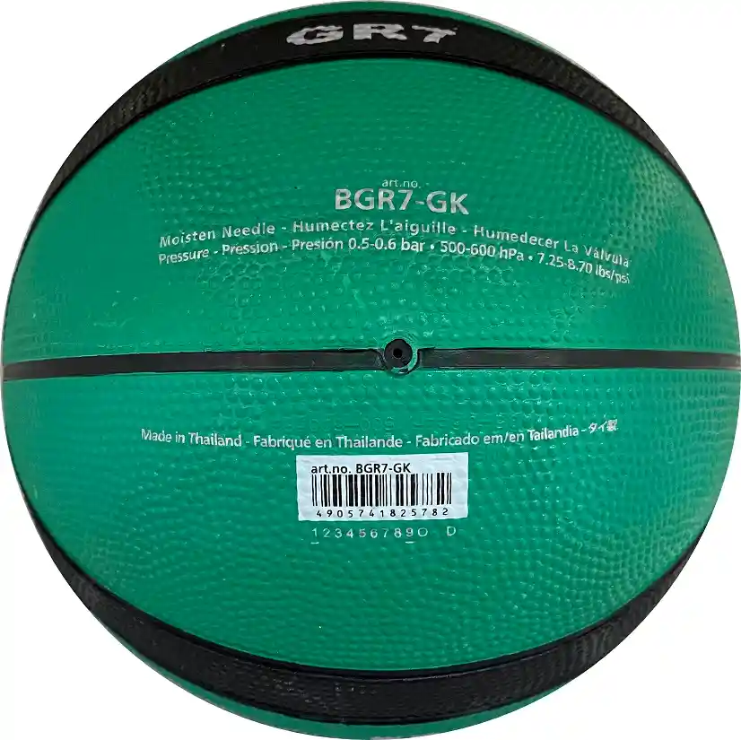 Balón De Baloncesto #7 Molten Bgr7 12 Paneles, En Caucho/ Verde-negro-gk