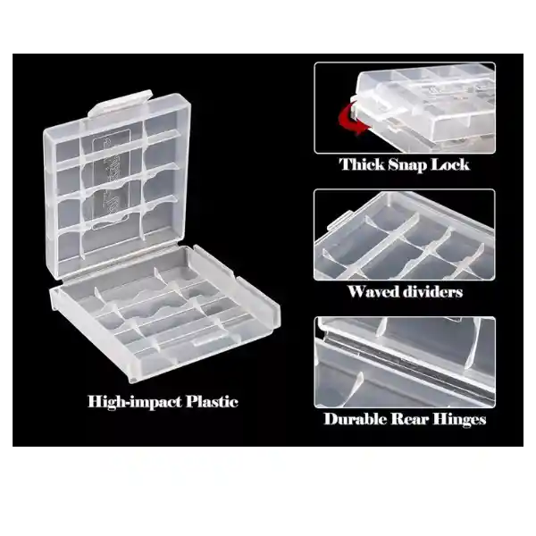 Caja Plastica Para 4 Baterias Aa Y Aaa