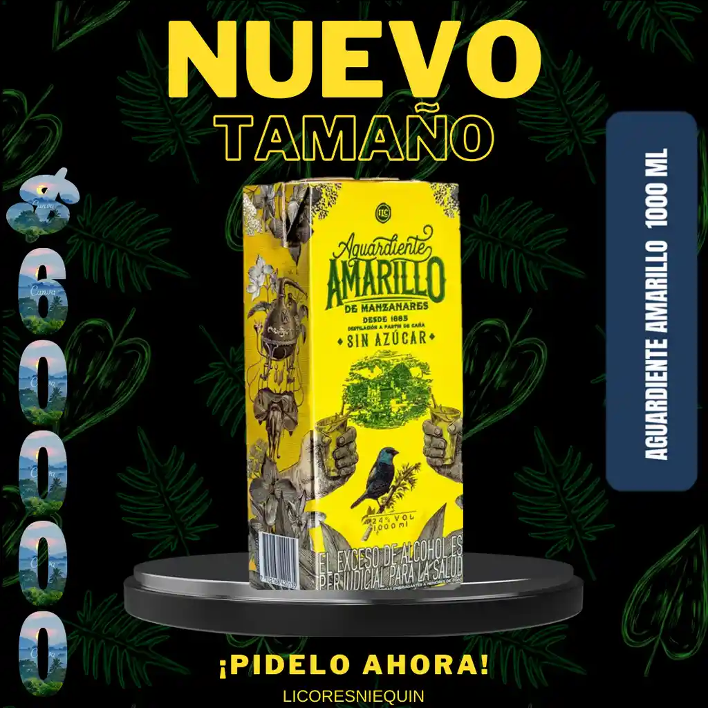 Aguardiente Amarillo De Manzanares X 1litro