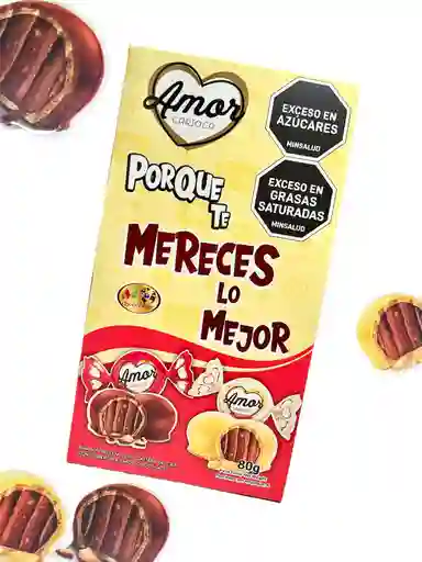 Chocolate Amor De 80 G Bombón Relleno Con Castaña De Cajú Con Cobertura De Chocolate - Feliz Dia De Las Madres