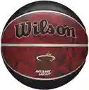 Balón De Baloncesto #7 Wilson Nba Tyde, En Caucho, Miami Heat/ Rojo-negro