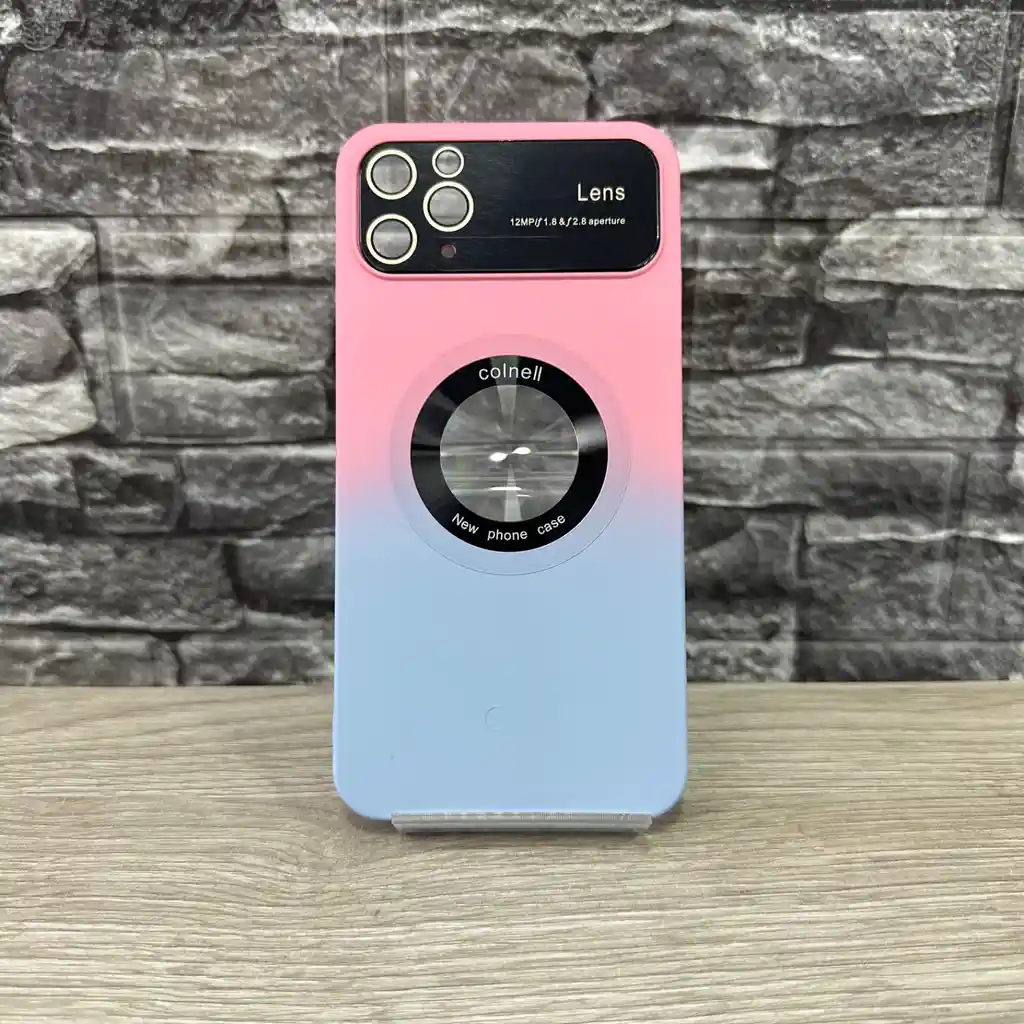 Estuche Iphone 11 Pro Max – Rosado Con Azul Claro