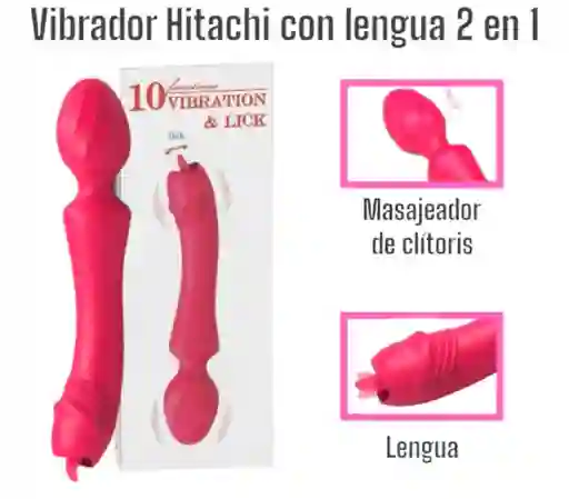 Vibrador Doble Estimulación 2 En 1 Hitachi Masajeador De Clítoris Y Vibrador Punto G De Lujo Diseño Pene Masagge Stick Ii