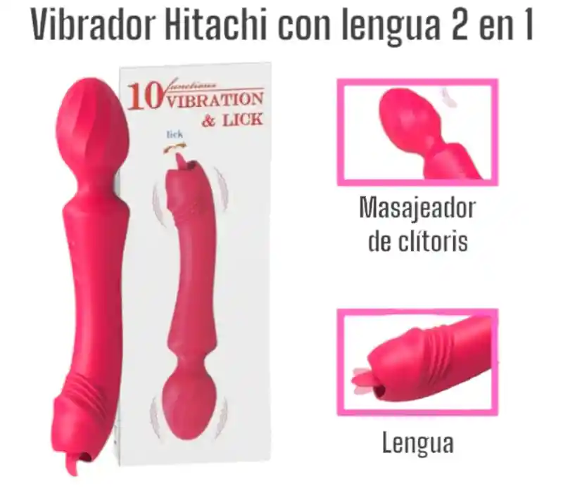 Vibrador Doble Estimulación 2 En 1 Hitachi Masajeador De Clítoris Y Vibrador Punto G De Lujo Diseño Pene Masagge Stick Ii