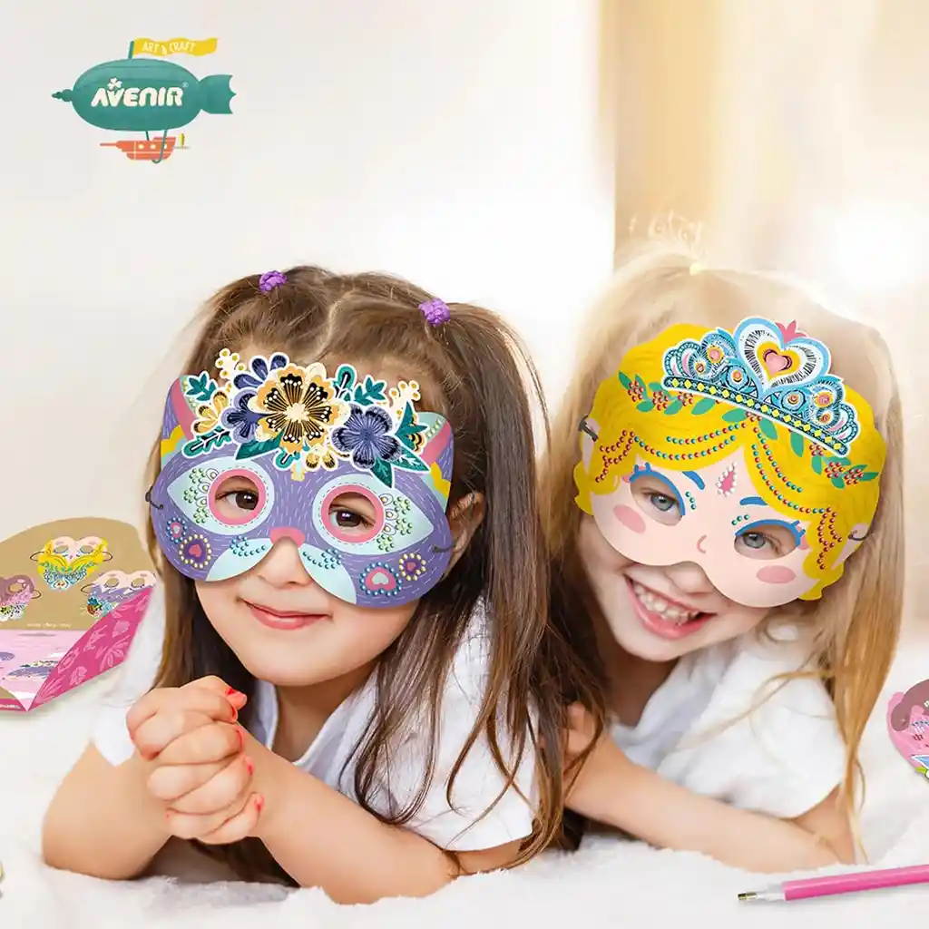 Set De Arte Y Manualidades Diseña Tus Mascaras Niños Niñas Princesas