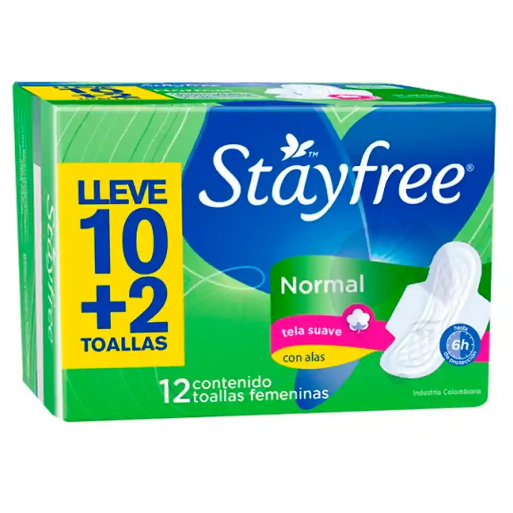 Stayfree Toalla Higenica Normal Con Alas Pague10 Lleve 12