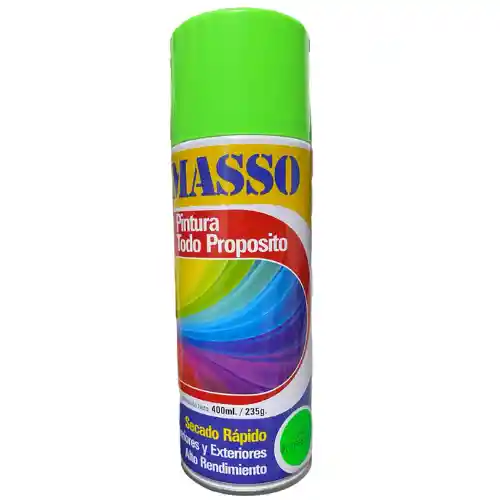 Pintura En Aerosol Fluorescente Verde 400ml Masso