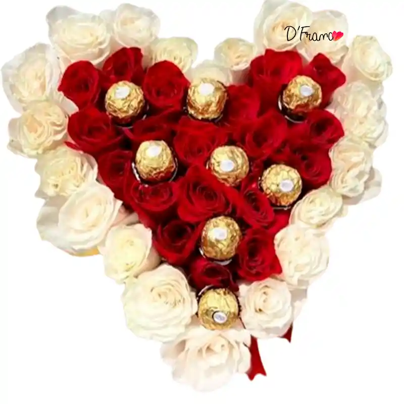 Corazon De Rosas Y Chocolates