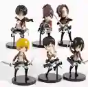 Figuras Coleccionable Shingeki No Kyojin Ataque A Los Titanes Set X 6 Levi