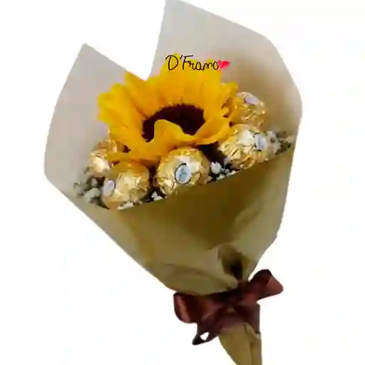 Bouquet De Girasol Y Ferreros
