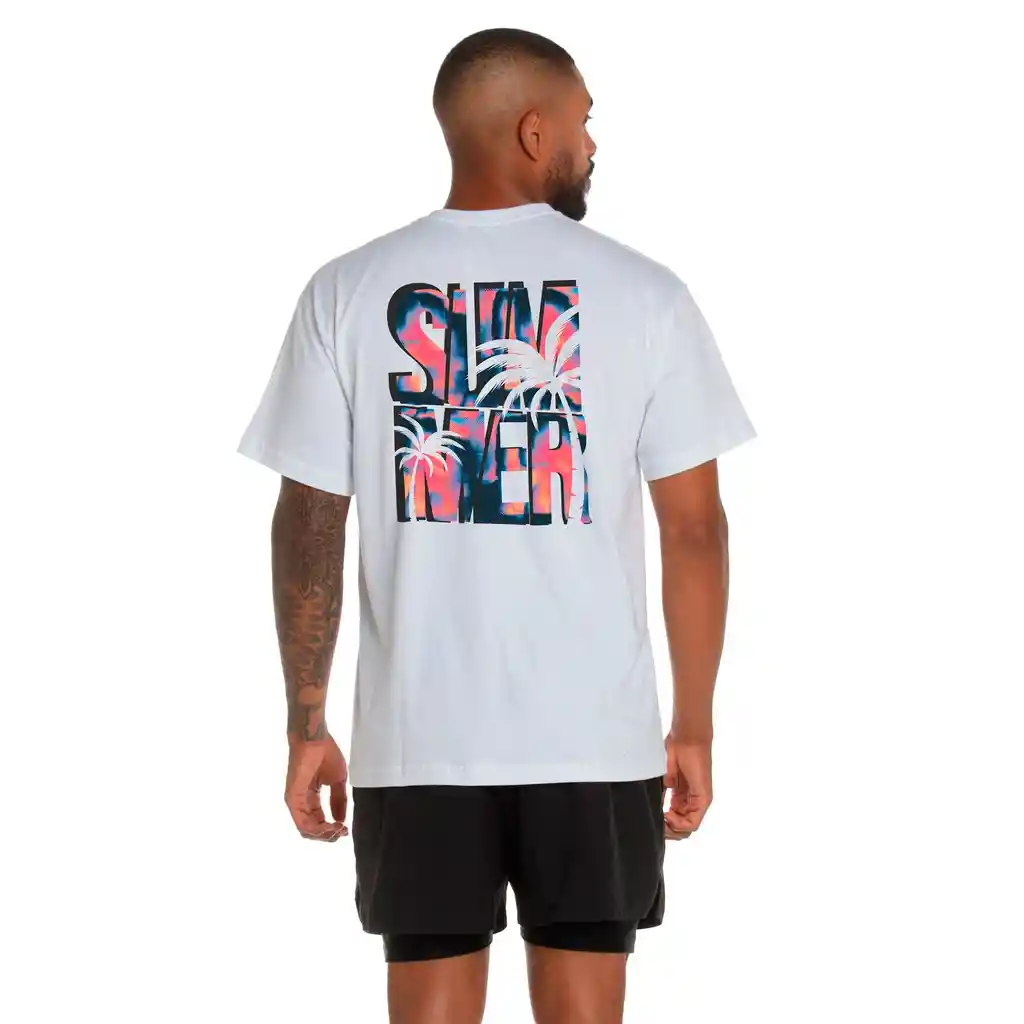 Camiseta Manga Corta Camobright Hombre Blanco-s