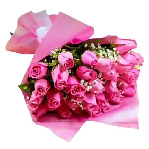 Rosas Rosadas En Bouquet