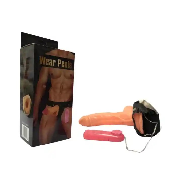 Arnes Dildo Tipo Real 22cm Vibrador Testiculos