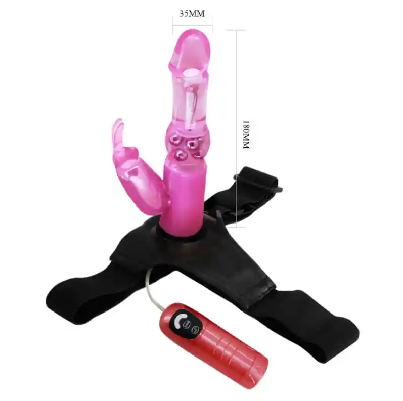 Arnes Vibrador Rotatorio Rabbit Estimulaciòn Clitorial