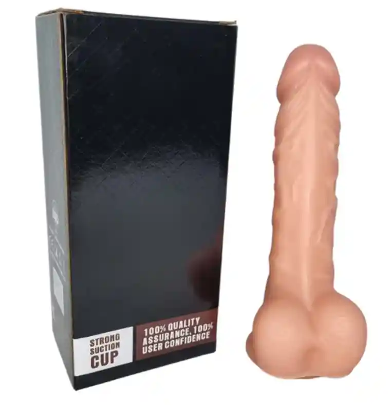 Consolador Testiculos Chupa Realista 18cm