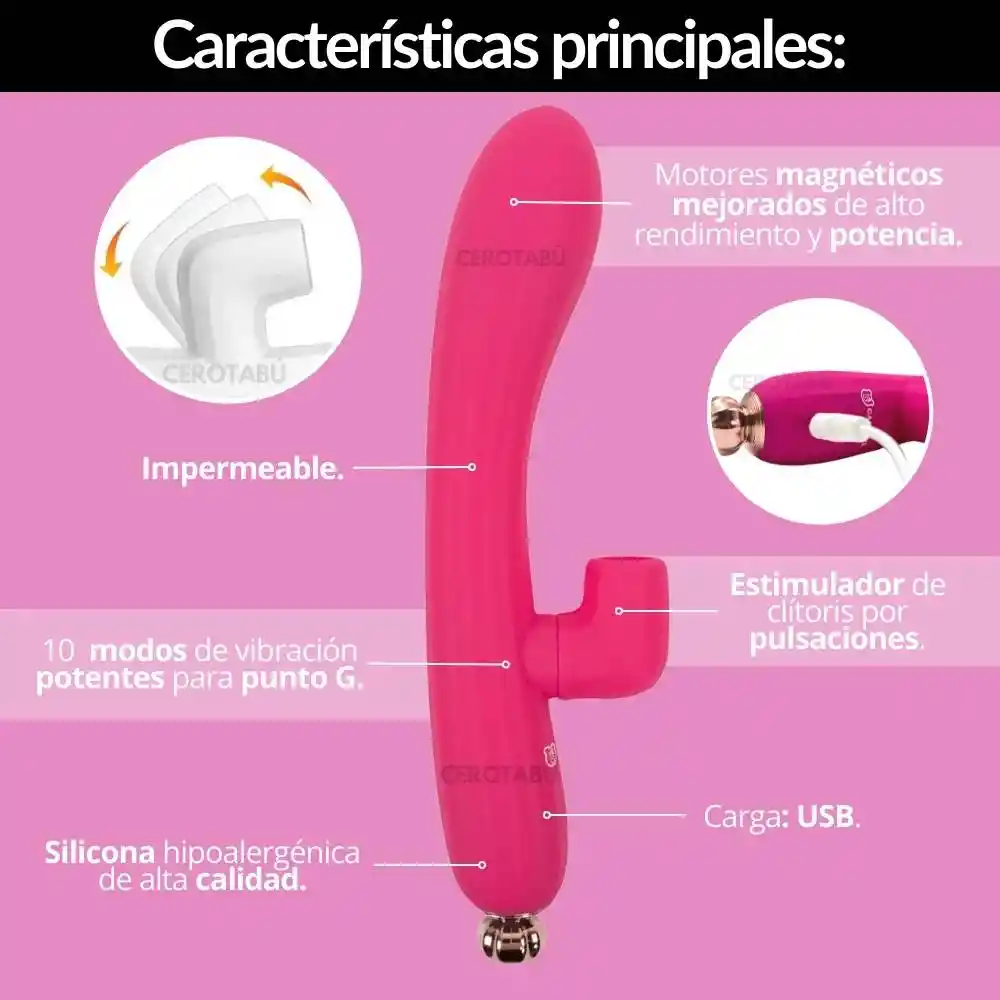 Vibrador Y Succionador Consolador Doble Estimulación Dildo