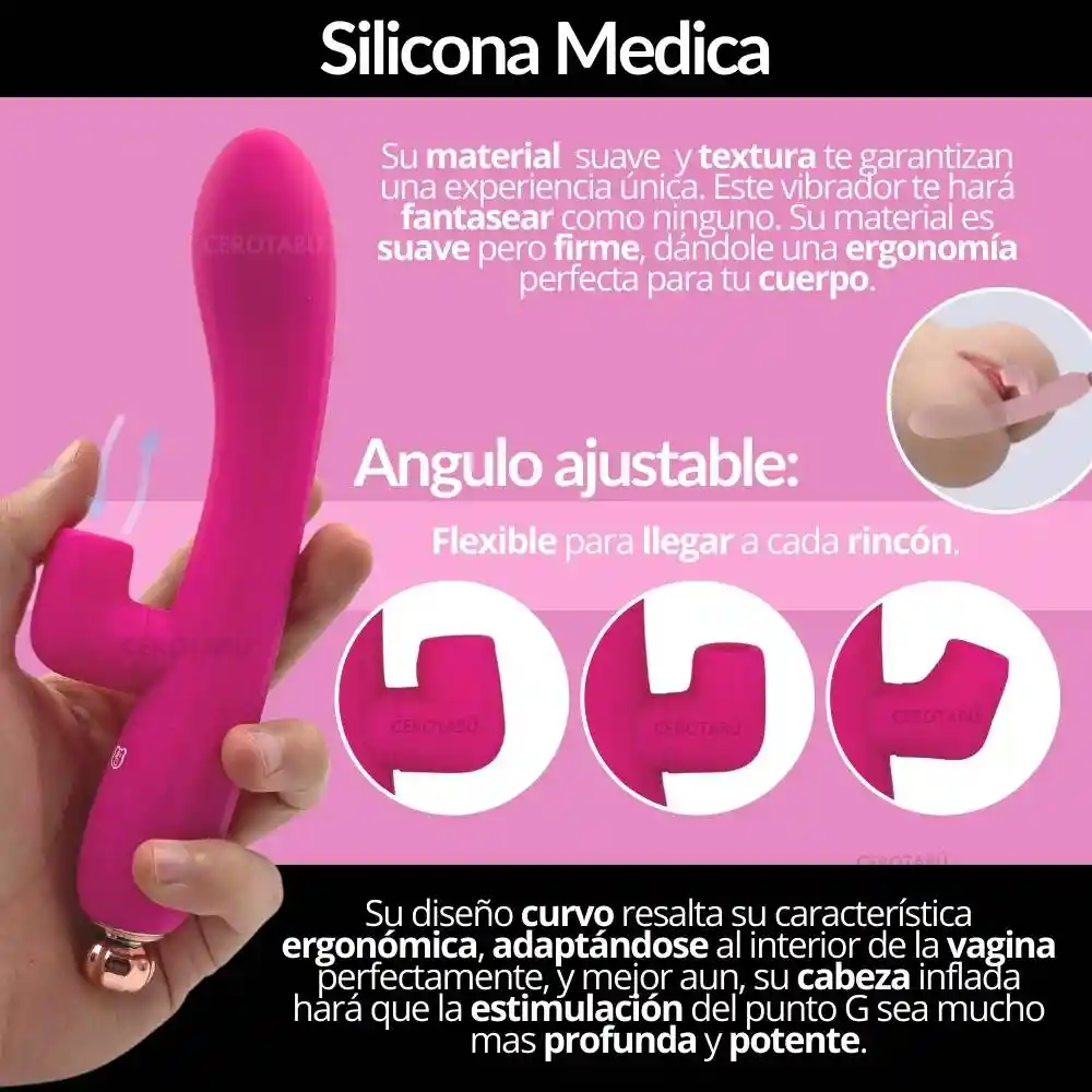 Vibrador Y Succionador Consolador Doble Estimulación Dildo