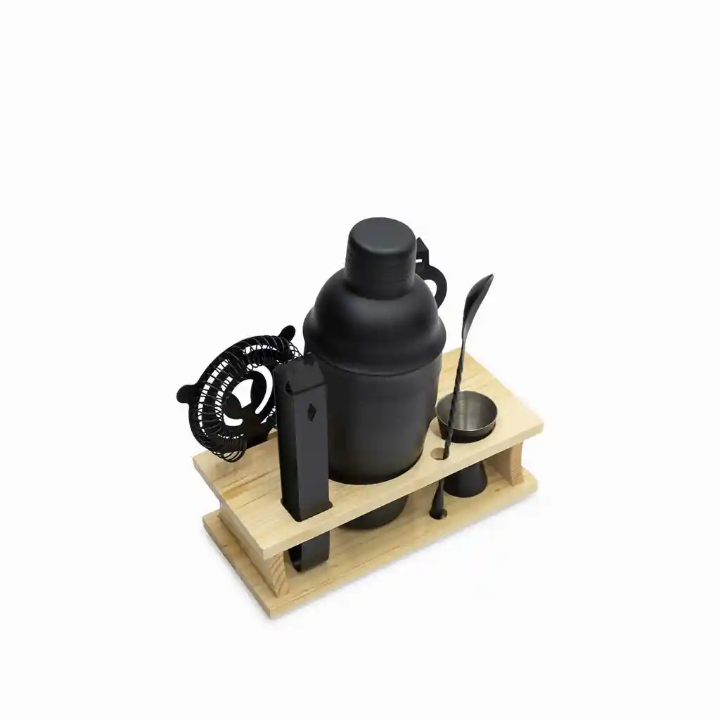 Set Cocteles Negro Setx6