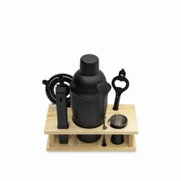 Set Cocteles Negro Setx6