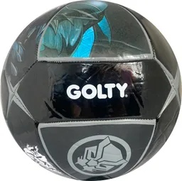 Balón De Fútbol #4 Golty Marvel Pantera Negra, Cosido A Maquina/ Negro