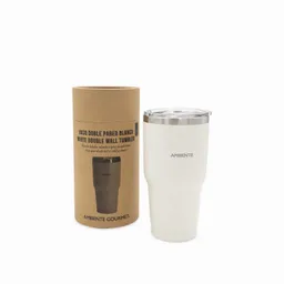 Vaso Doble Pared Blanco 850ml