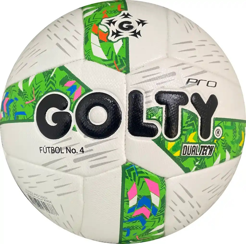 Balón De Fútbol #4 Golty Pro Dualtech Ii/ Verde