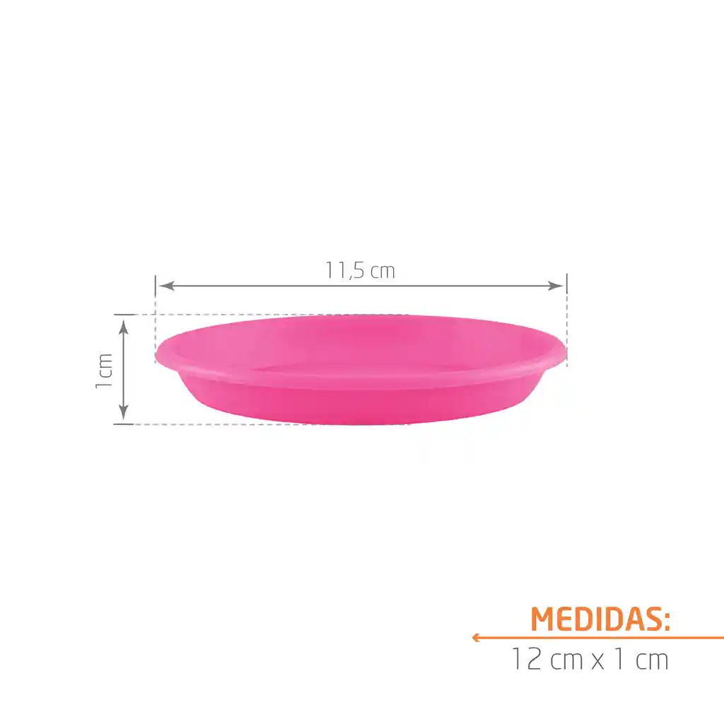 Plato 12 Cm Fucsia