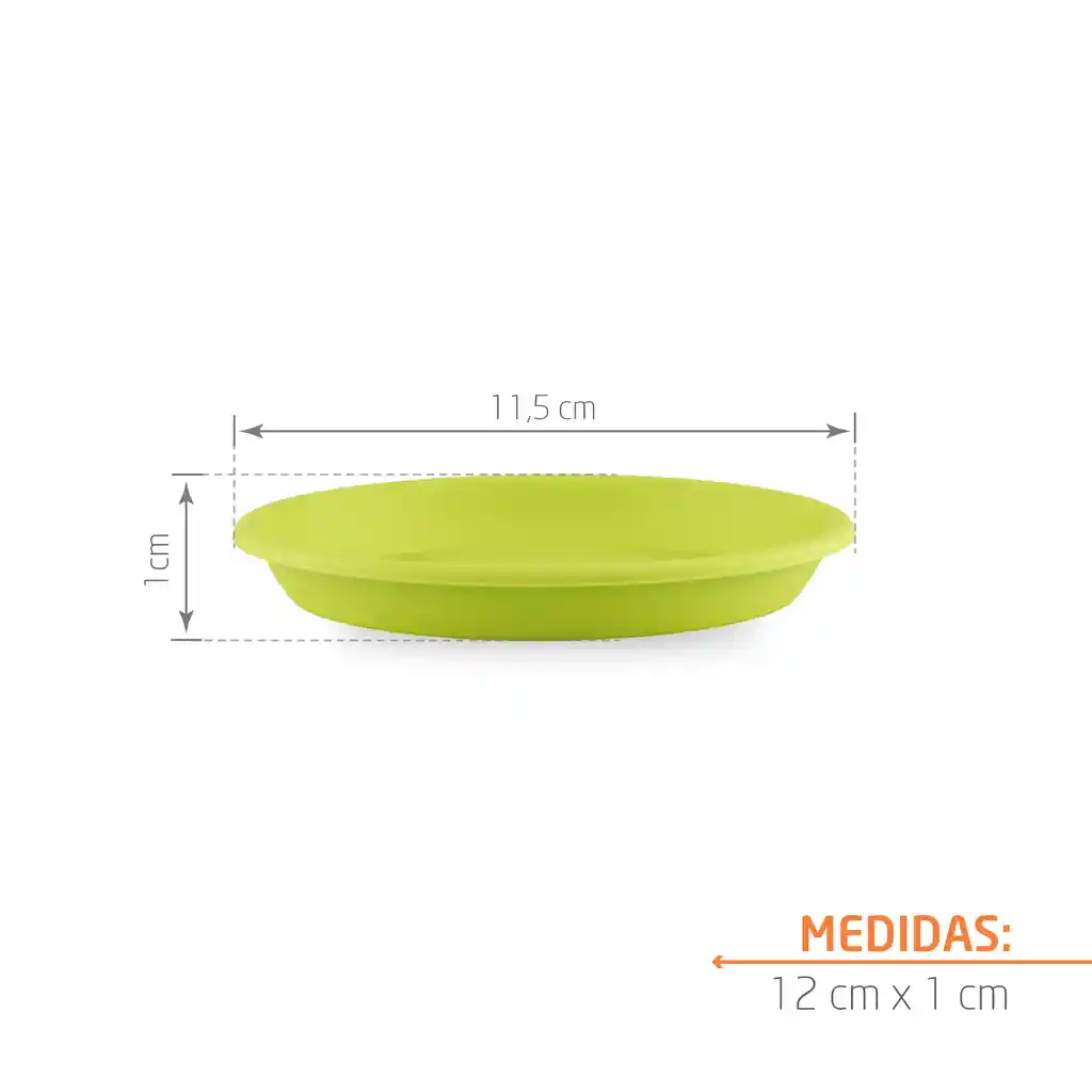 Plato 12 Cm Verde