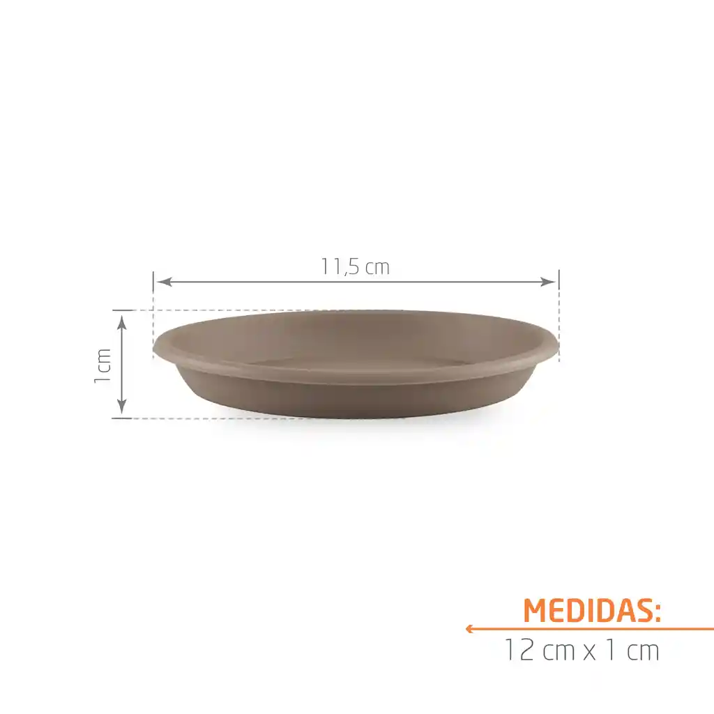 Plato 12 Cm Taupe