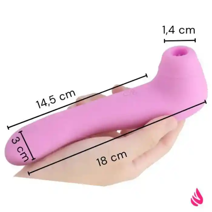 Vibrador Succionador De Clitoris 2 En 1 Estimulador Punto G Con Calefaccion