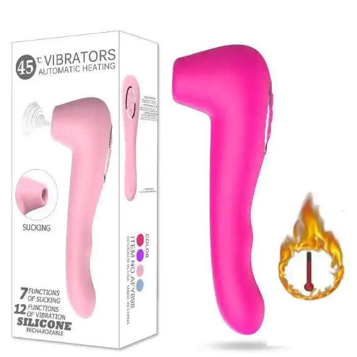 Vibrador Succionador De Clitoris 2 En 1 Estimulador Punto G Con Calefaccion