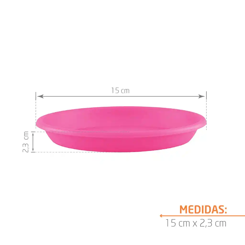 Plato 15 Cm Fucsia