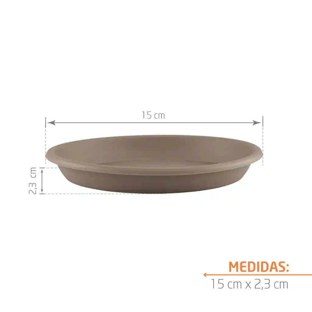 Plato 15 Cm Taupe