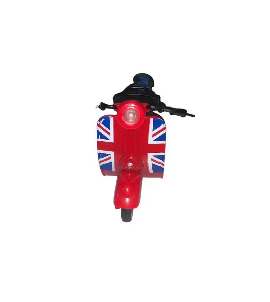 Juguete Coleccionable Moto Scooter Vespa Inglaterra Ref: My66 - M2211 Metalica Con Retroceso - Largo X 12cm Juego, Juguete, Coleccion, Vehiculo, Regalo, Cumpleaños, Amor, Feliz Dia, Metal, Sonido, Resistente