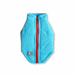 Chaleco S Aguamarina Cremallera Roja