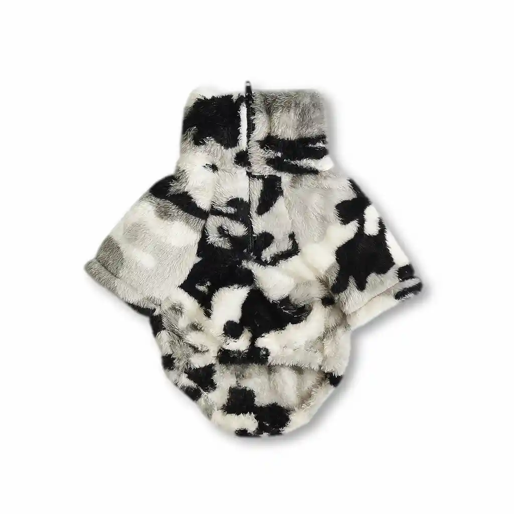 Saco S Cuello Alto Cremallera Bisonte Camuflado Gris Negro