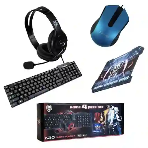 Combo Teclado, Mouse, Diadema, Pad Mouse K20