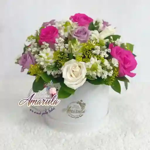 Cilindro Pequeño Con Flor Variada