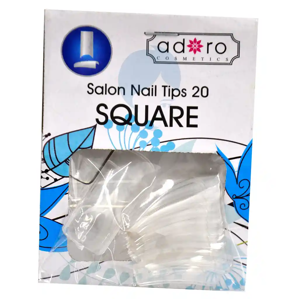 Adoro Uñas Postizas Square Trasparente X 20und