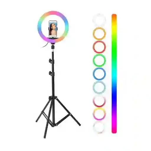 Aro De Luz Rgb De 26cm + Tripode