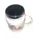 Mug Taza Pocillo Vaso Ceramica Blanco Tapa Vidrio Reflejo Motivo Tom Y Jerry