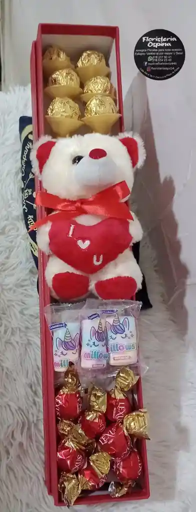 Caja Feliz Oso Y Chocolates