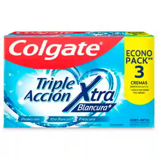 Colgate Crema Dental Triple Accion Extrablancura X 63 Ml