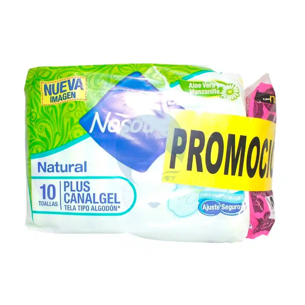 Nosotras Plus Canal Gel Tela X 10 Und + 5 Protectores Multiestilo