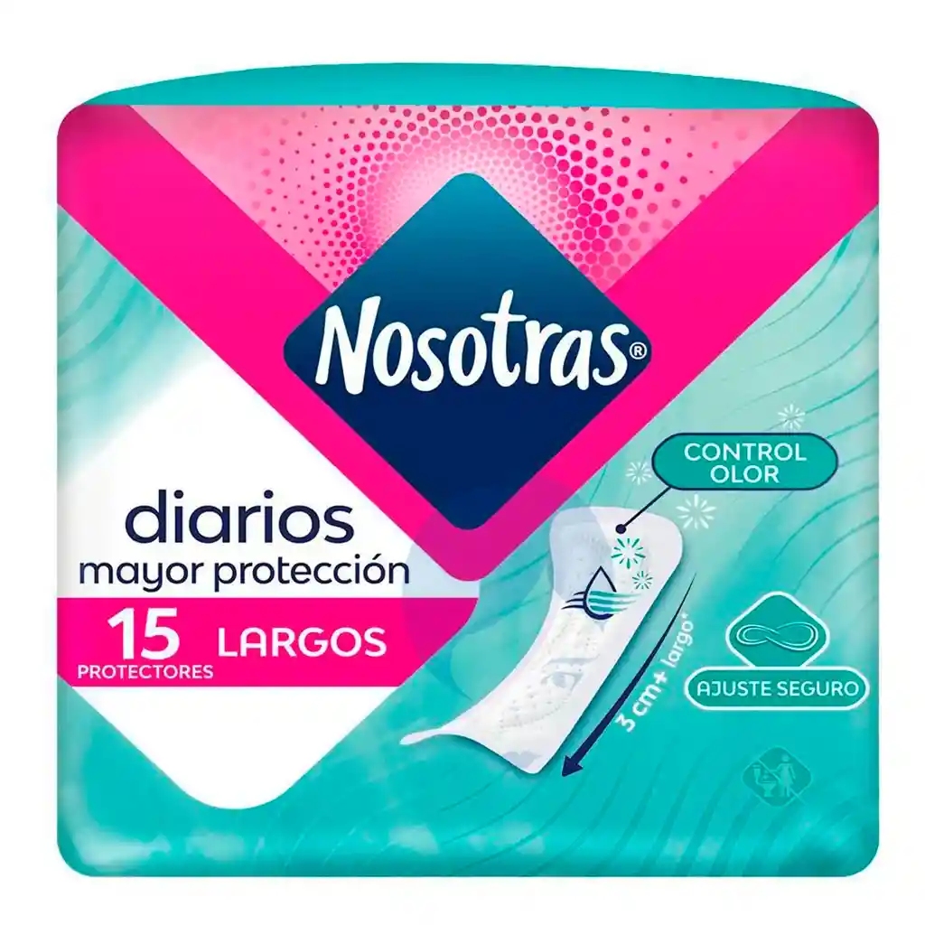 Nosotras Protectores Diario Largos X 15 Und