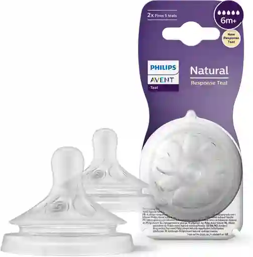 Chupos Tetina Avent Natural Response 3.0 Flujo 5 6m+ 2 Und