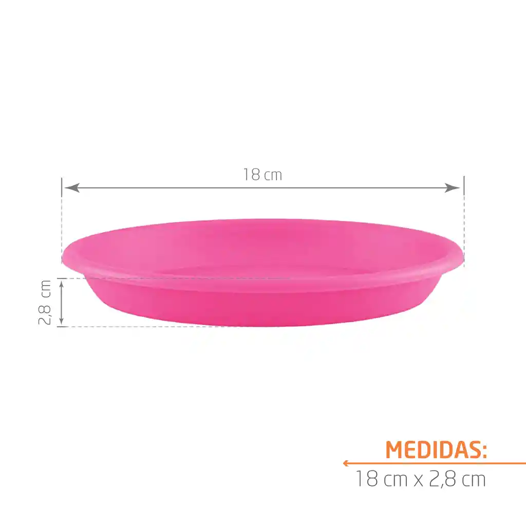 Plato 18 Cm Fucsia