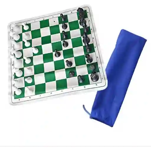 Juego Ajedrez Portátil Enrrollable 30x30 Cm Pvc Profesional