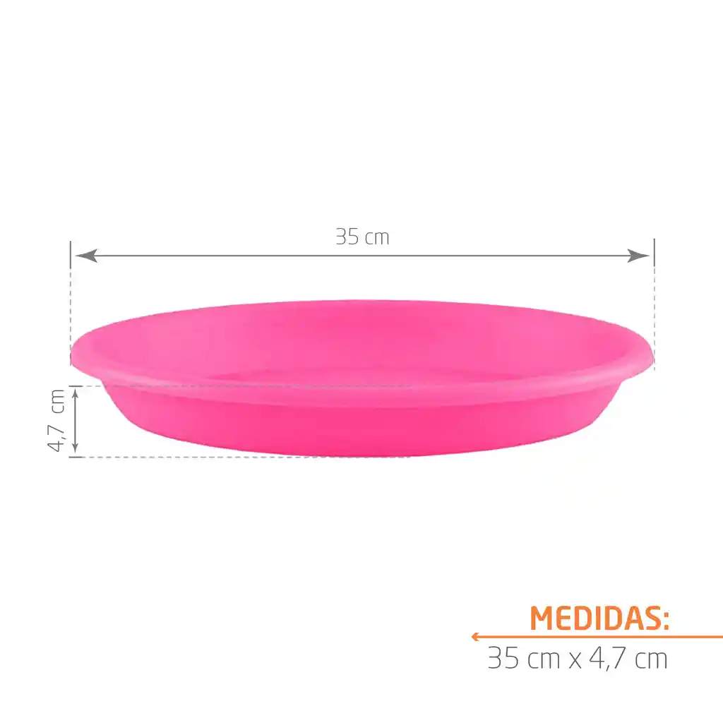 Plato 35 Cm Fucsia